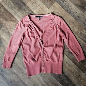 White House Black Market Sweater Womens XS Adobe Micro Sequin V-Neck Cardigan